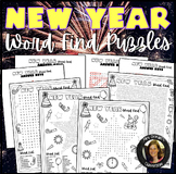 New Year Word Find Word Search Puzzles
