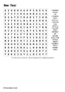Preview of New Year Word Hunt