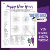 Hard New Year Word Search Puzzle 3rd 4th Grade Vocabulary 