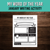 New Year Word of the Year Writing and Art Activity | One W