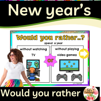 Preview of New Years Would You Rather Slides Winter Break Reset Movement Break Game