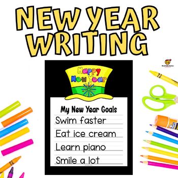 Preview of New Year Writing Craft for Bulletin Board Display