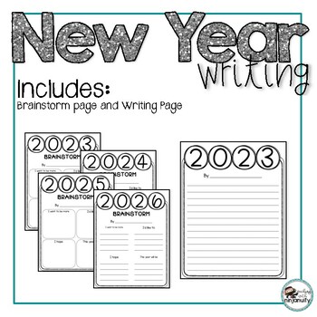 New Year Writing for 2023, 2024, 2025, 2026 by Teaching with Ninjanuity