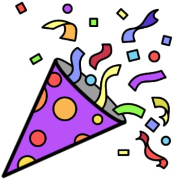 Preview of New Year clip art party-popper (Free Sample)