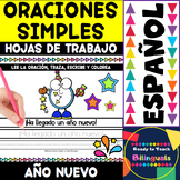 New Year in Spanish - Oraciones Simples - Read , Trace , W