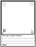 New Year kindergarten writing page