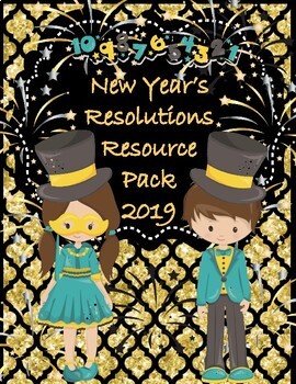 Preview of New Year's 2020 Resolutions Activities Passage & Questions Writing Foldable ++