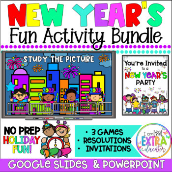 Preview of New Year's 2024 Party Fun Activities | Back from Winter Break Activities & Games