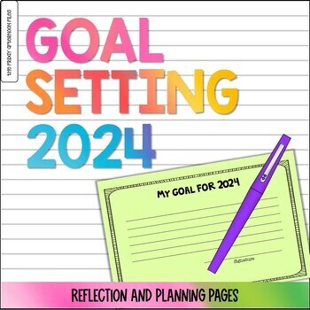 Preview of New Year's 2024 Reflection & Goal Setting Activities