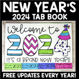 New Year's 2024 Tab Book | Printable and Digital | Google Slides