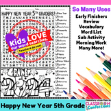 New Year's 2024 Word Search Activity: Happy New Year 5th G