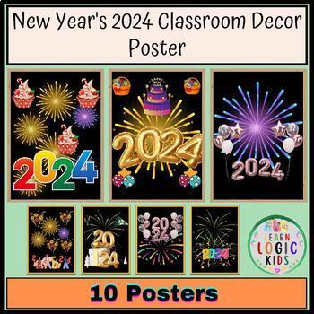 Preview of New Year's 2024 Classroom Decor Poster