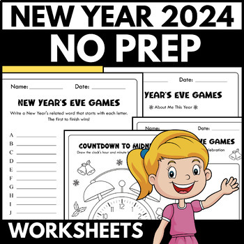 Preview of New Year's 2024 Eve Fun: Countdown, Words, Draw, Favorites