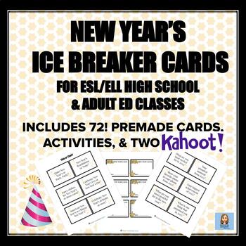 Preview of New Year's 2024 Ice Breakers, Activities & Games for ESL / ELD & Adult ED