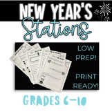 New Year's 2024 Stations for Middle School | Reflecting an