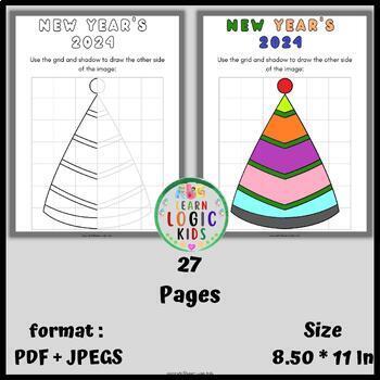 New Years 2024 Activity Bundle Goals, Resolutions, Bulletin Board