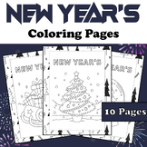 New Year's 2024 with 10 Vibrant Coloring Pages