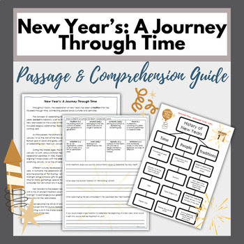 Preview of New Year's: A History Through Time Passage and Comprehension
