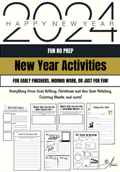 Preview of New Year's Activities | No Prep Worksheets