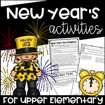 Preview of New Year's Activities for Upper Elementary Math, Reading, Language Arts