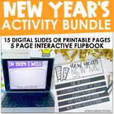 New Year's 2024 Resolutions Goal-Setting Activities BUNDLE