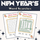 New Year's 2024 Activity Bundle: 1 Word Search + 5 Reading