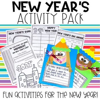 Preview of New Year's Activity Pack | New Years Activities