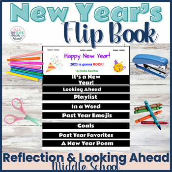 Preview of New Year's Activity  - Printable Flip Book Project for Middle School