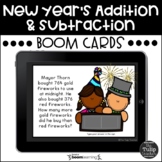 New Year’s Addition & Subtraction Word Problems Boom Cards
