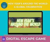 New Year's Around the World Digital Escape Game (Standards