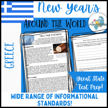 Preview of New Year's Around the World-Greece-Informational Text and Assessment