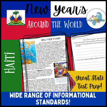 Preview of New Year's Around the World- Haiti- Informational Text and Assessment