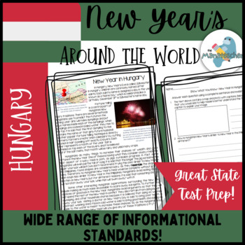 Preview of New Year's Around the World- Hungary- Informational Text and Assessment