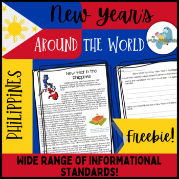 Preview of New Year's Around the World-Philippines-Informational Text and Assessment
