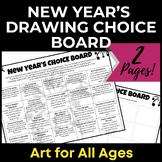 New Year’s Art Drawing Choice Board / Sketchbook Prompts