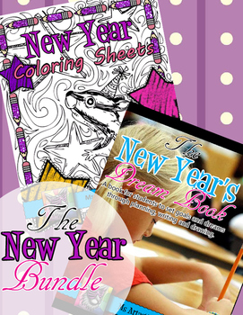 Preview of New Year Activities: Journal and Doodle Coloring Pages