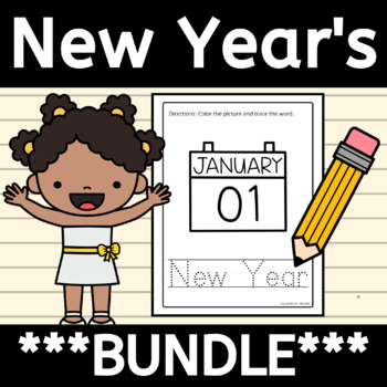 Preview of New Year's Bundle for Preschool, Kindergarten Autism Special Education, ABA