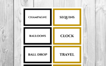 Preview of New Year's Charades 48 Cards Printable | Holiday Games| Family Games | Printable