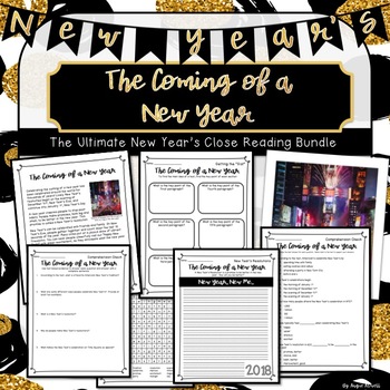 Preview of New Year's Close Reading & Activity Pack