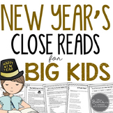 New Year's Close Reads for BIG KIDS Common Core Aligned