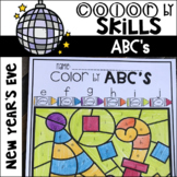 New Year's Color by Code ABC's (Uppercase and Lowercase)
