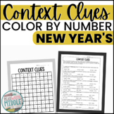 New Year's Context Clues Color by Number Activities