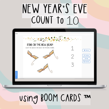 Preview of New Year's Count to 10 with Boom Cards