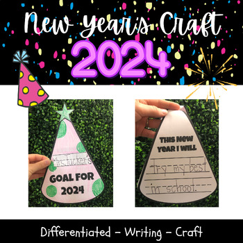 Preview of New Year's Writing Activity 2024