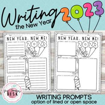 New Year's Craft and Writing Prompt 2023 by Ms Jenessas Desk | TPT