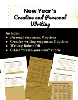 Preview of New Year's Creative and Personal Writing
