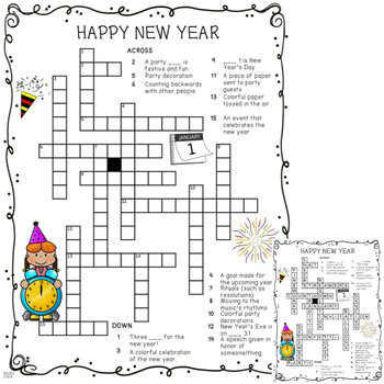 Preview of New Year's Crossword