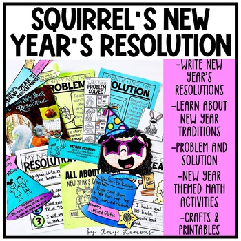 Preview of New Years Activities | Squirrel's New Year's Resolution | New Year Writing