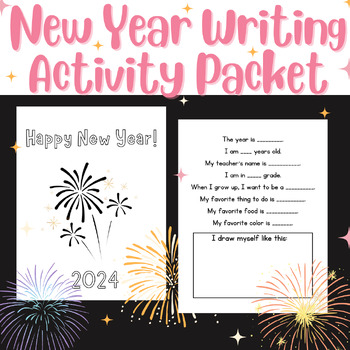 Preview of New Year's Day Holiday Activity Packet- Writing/Literacy (Center/Small Group)