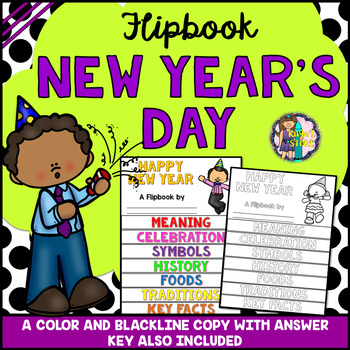 Preview of New Year’s Day Research Flipbook (All About New Years Day Facts & Activities)